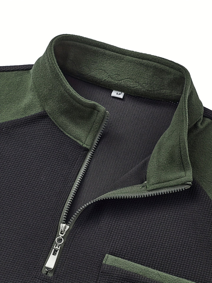 Tristan | Textured Quarter-Zip Pullover