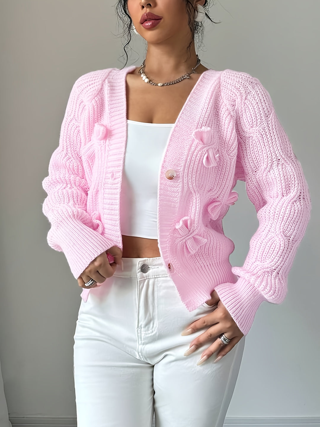 Primrose | Soft Bow-Detail Cardigan