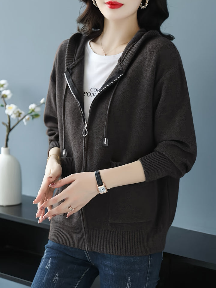 Gemma | Cosy Zip-Up Hooded Cardigan