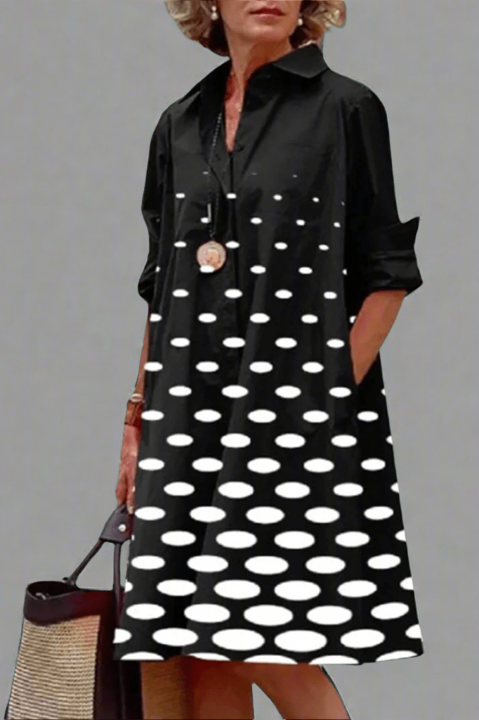 Valentina | Stylish Dotted Midi Dress