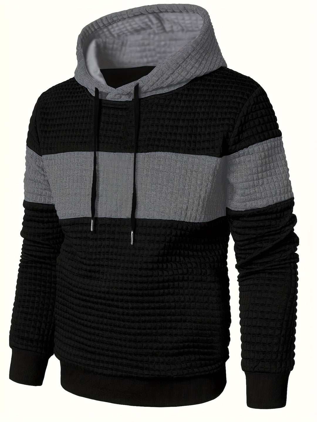 Rutherford | Textured Colour-Block Hoodie