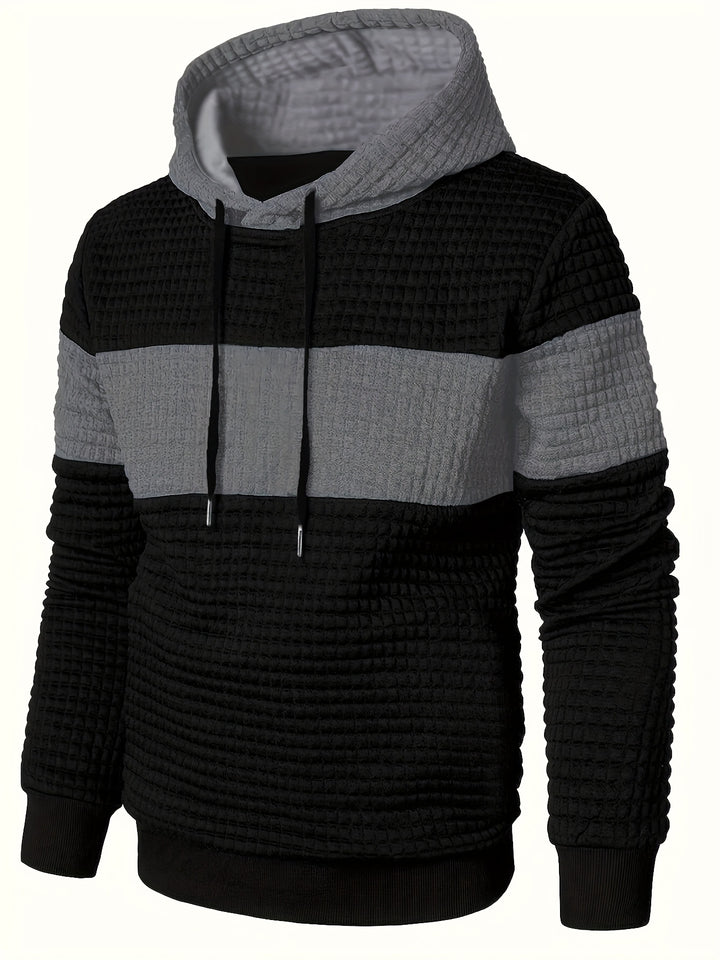 Rutherford | Textured Colour-Block Hoodie