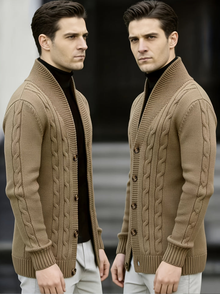 Donovan | Cable-Knit Button Cardigan