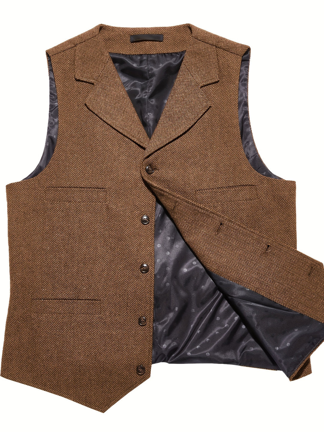 Emmett | Herringbone Tailored Waistcoat