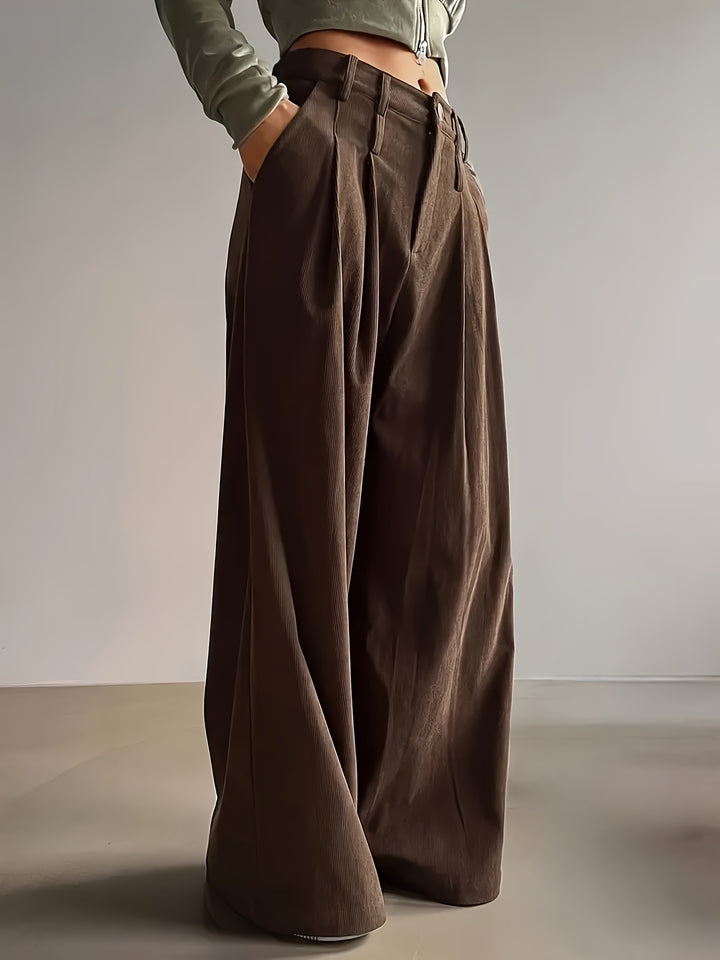 Patricia | Wide-Leg Pleated Trousers