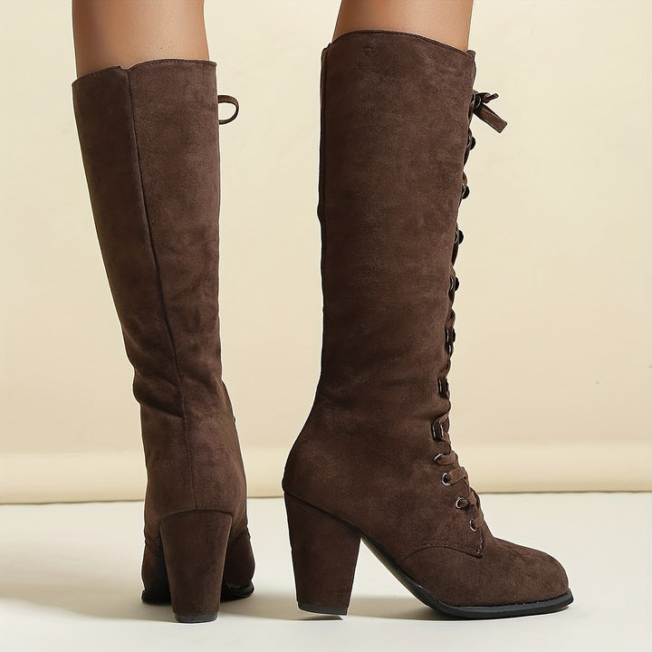Clarissa | Lace-Up Knee-High Boots