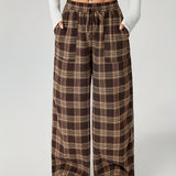 Bonnie | Checked Wide-Leg Trousers