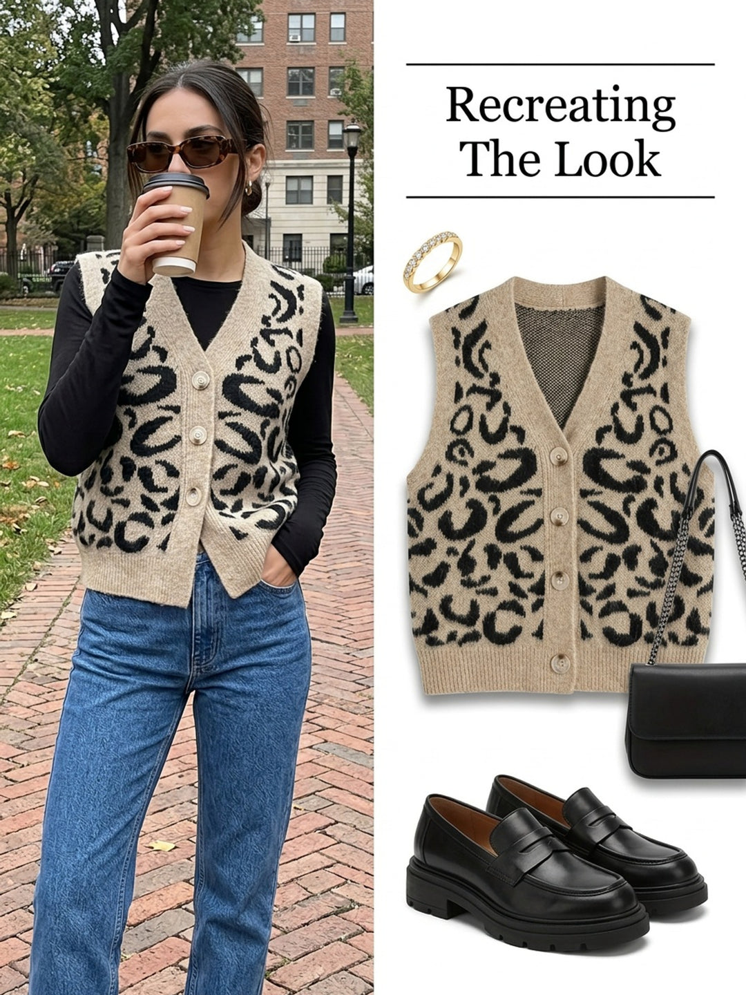 Cressida | Statement Print V-Neck Vest
