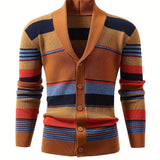 Rupert | Striped Shawl-Collar Cardigan