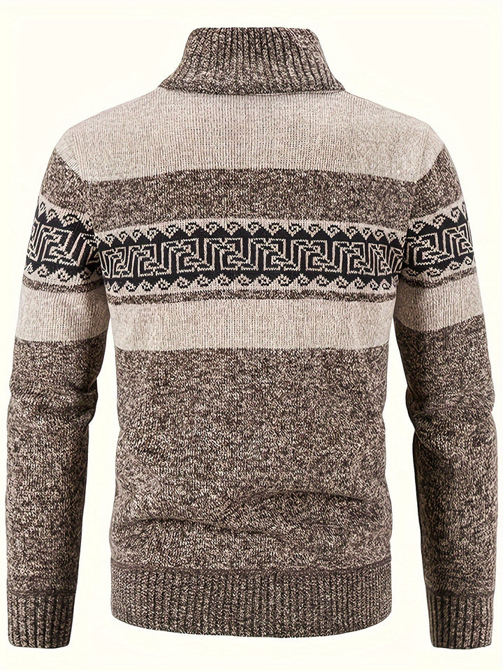 Brooks | Patterned Full-Zip Cardigan