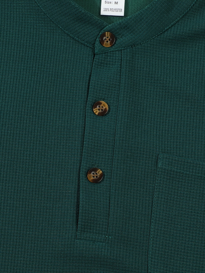 Dawson | Textured Long-Sleeve Henley Shirt