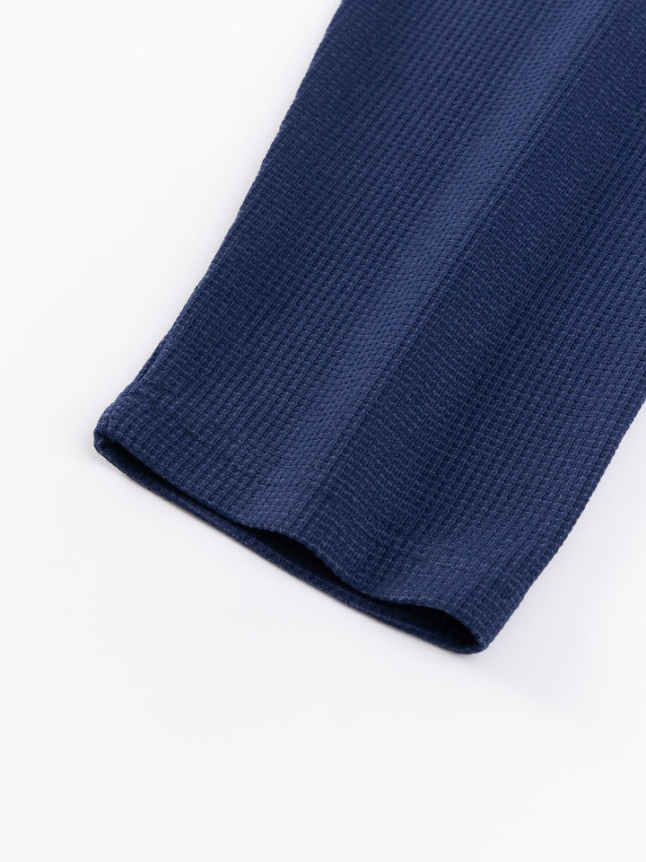 Frederick | Textured Waffle-Knit Long Sleeve Top