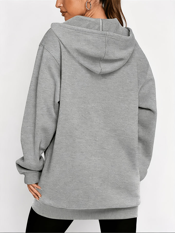 Sloane | Longline Hooded Zip Jacket