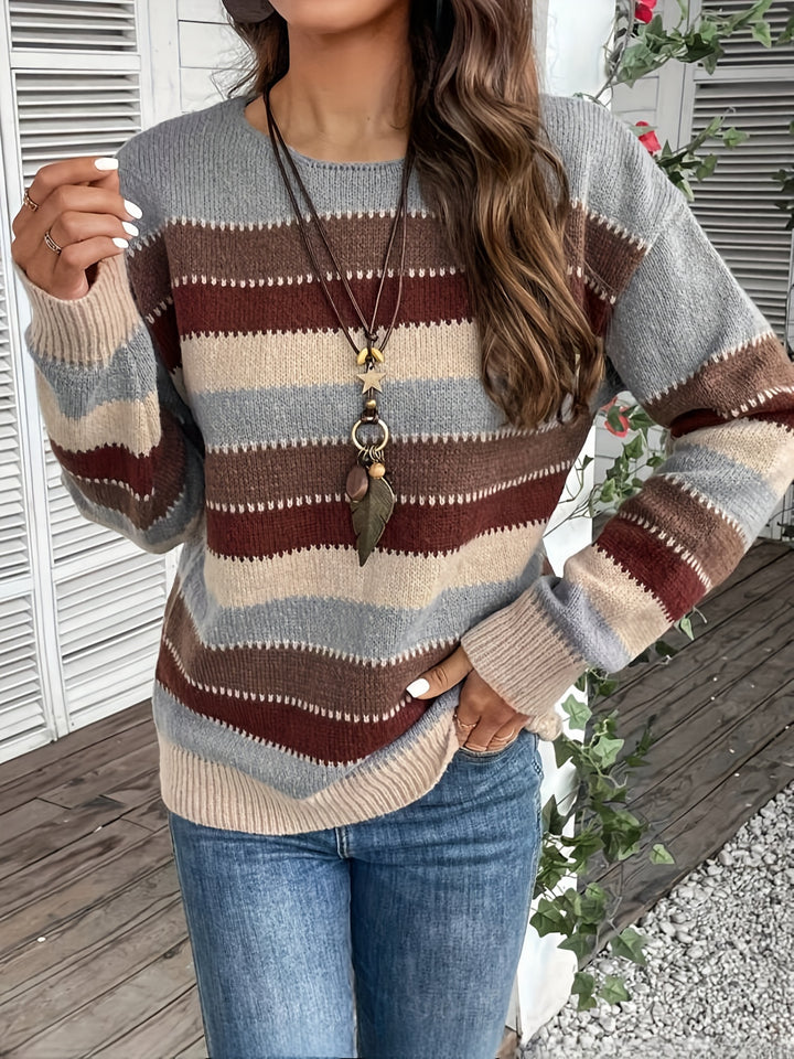 Delphine | Striped Round-Neck Sweater