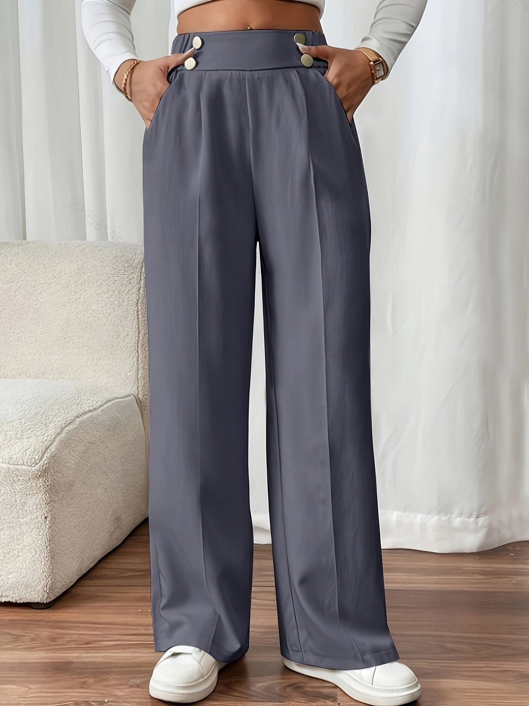 Diane | High-Waisted Wide-Leg Trousers