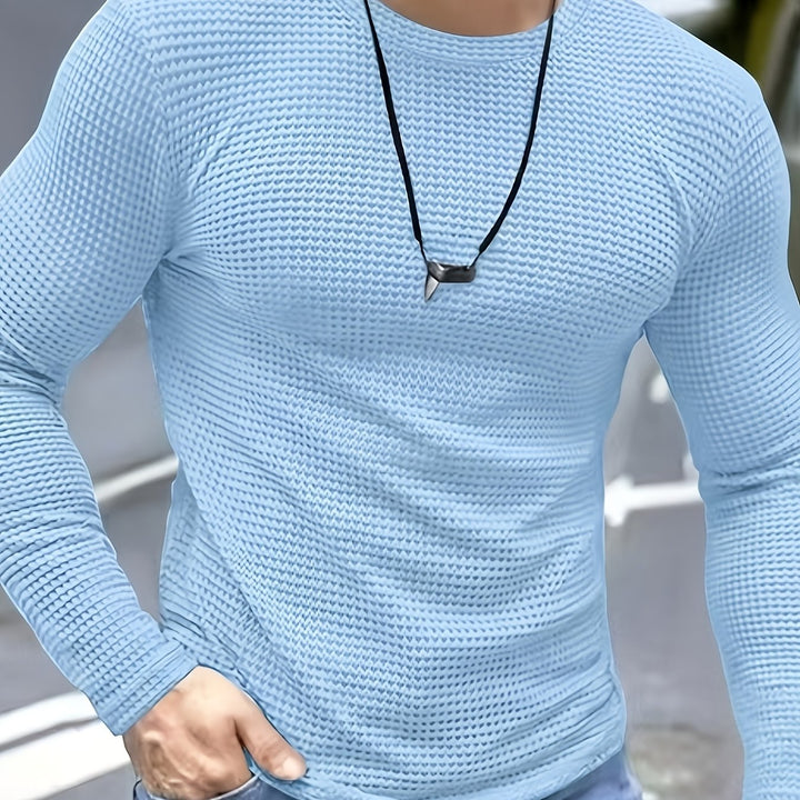 Frederick | Textured Waffle-Knit Long Sleeve Top