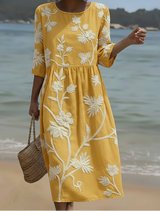 Roselyn | Classic Floral Midi Dress
