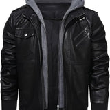 Donovan | Layered Hooded Moto Jacket
