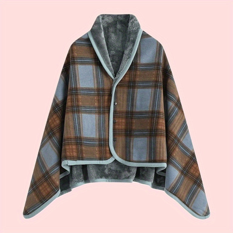 Rosamund | Cosy Plaid Wrap Shawl