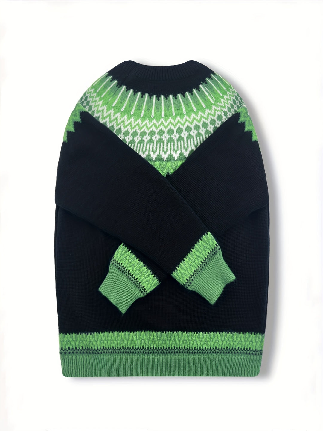 Sylvia | Chunky Jacquard Round Neck Sweater