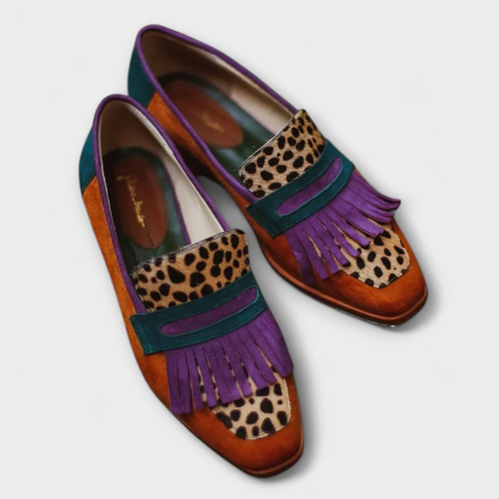 Fallon | Stylish Multicolour Leopard-Print Loafer