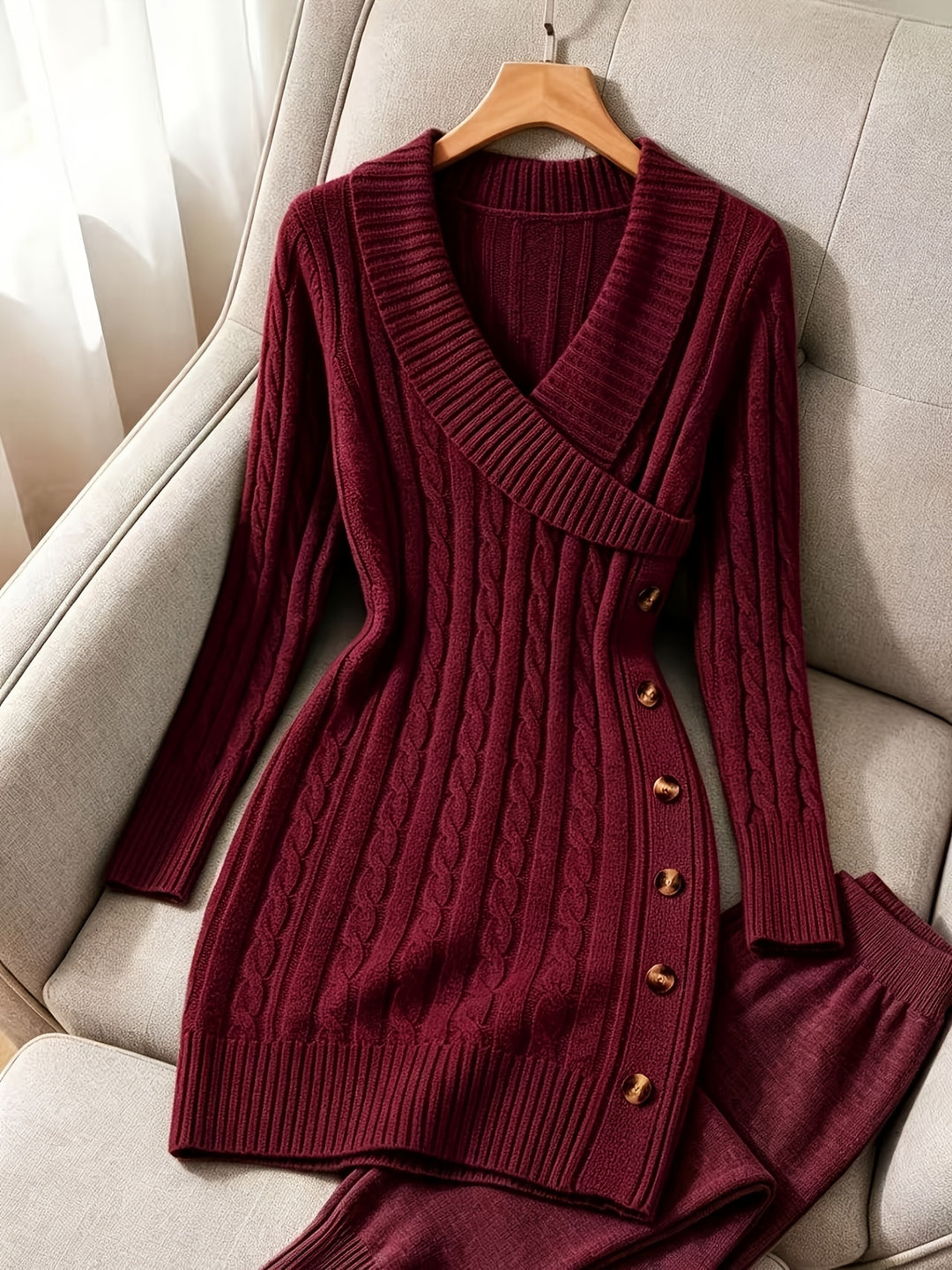 Vanessa | Halloween Button-Side V-Neck Dress