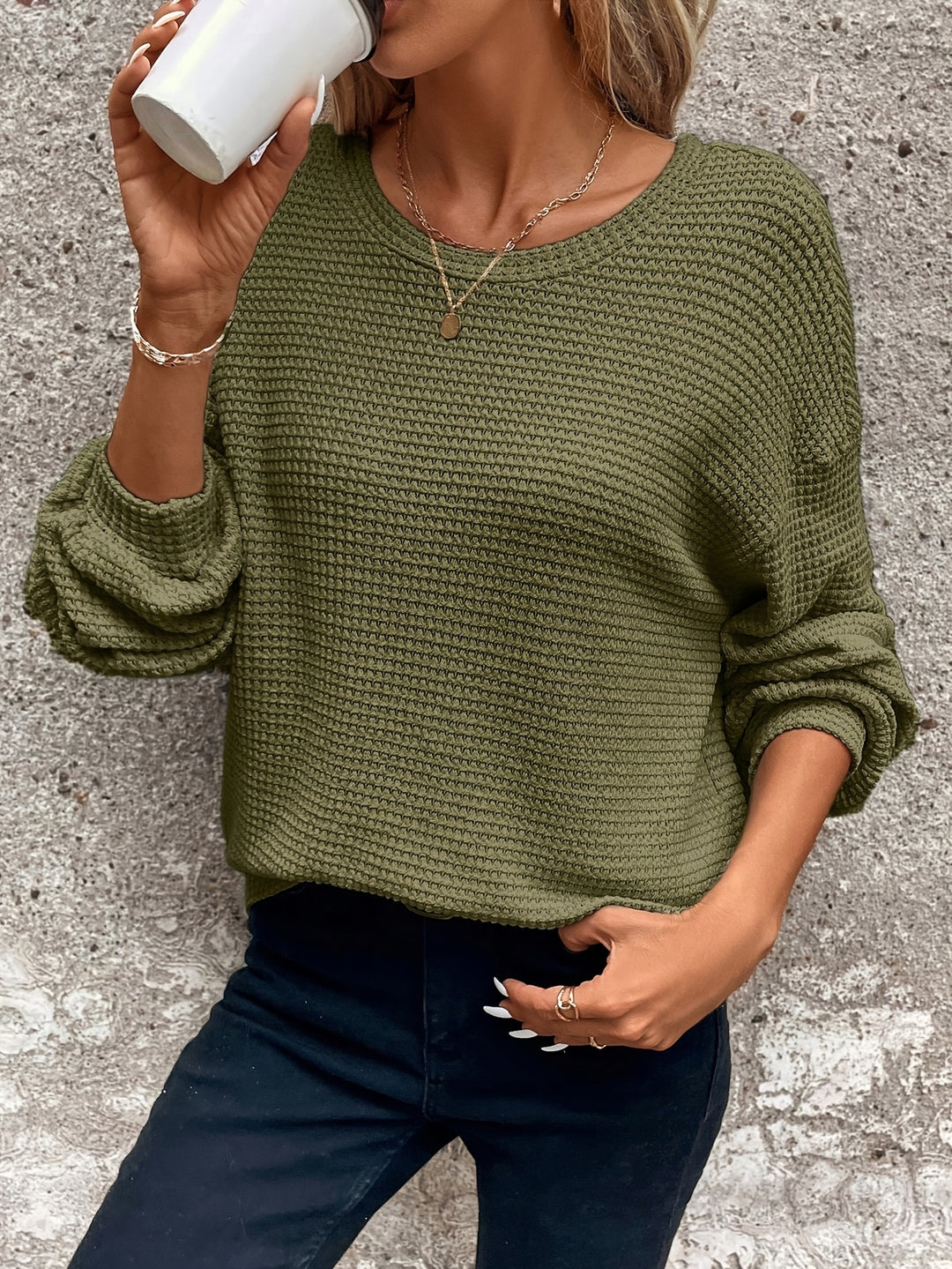 Bethany | Relaxed Waffle-Knit Jumper