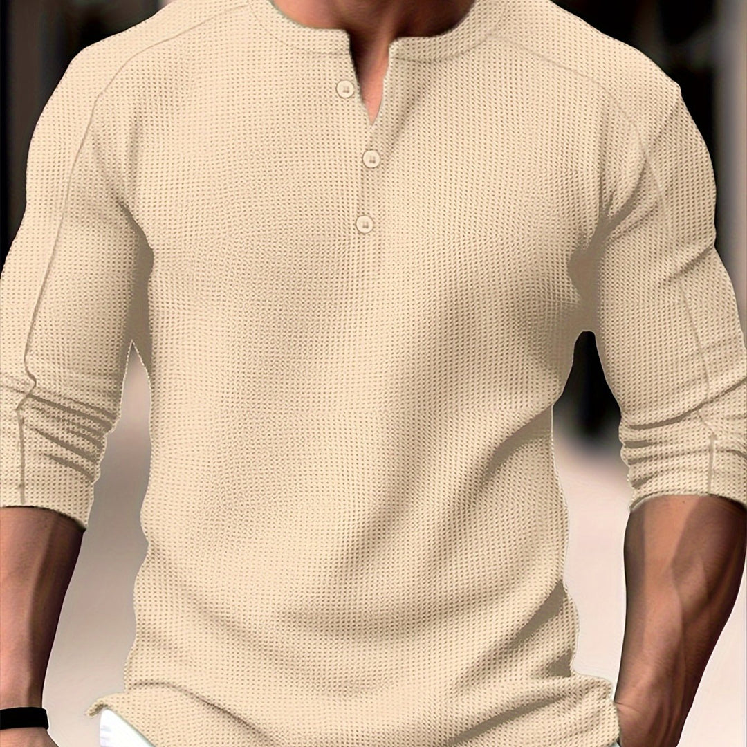 Lincoln | Textured Henley Shirt