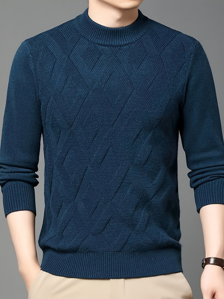 Leland | Textured Mock-Neck Jumper