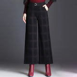 Jenny | Checked Wide-Leg Trousers