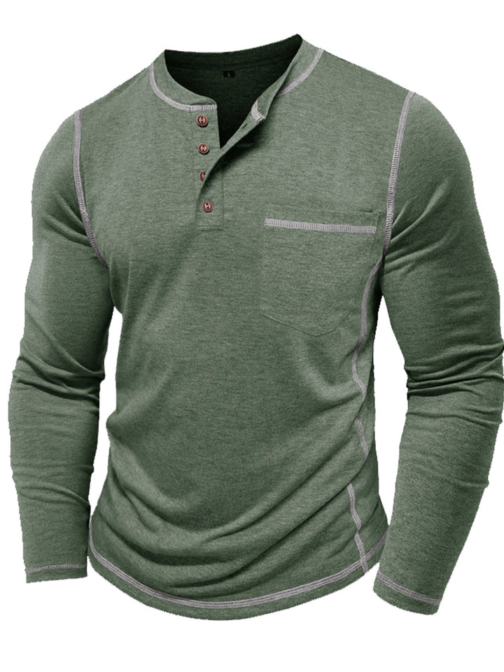 Kingsley | Classic Long-Sleeve Henley Shirt
