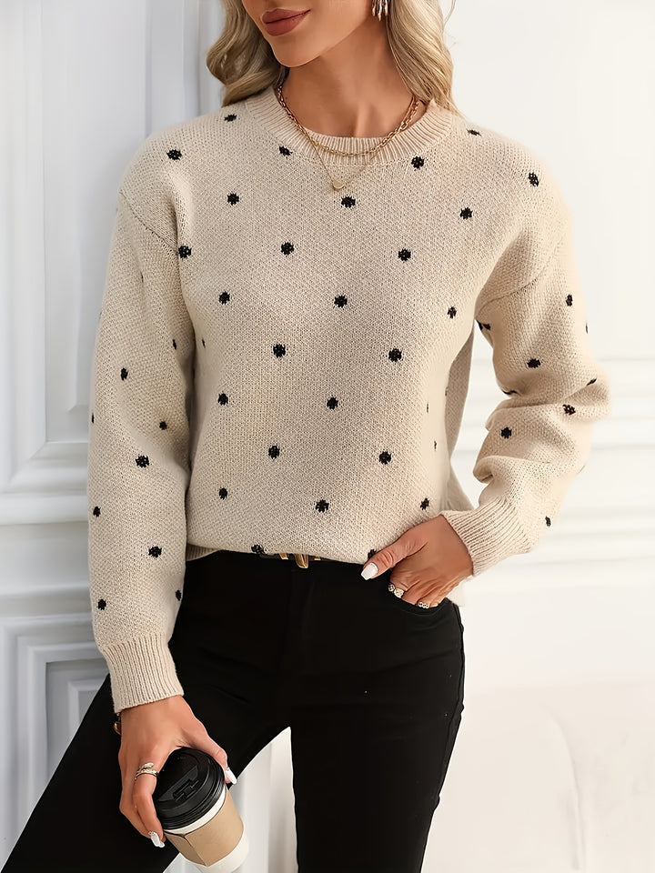 Annette | Dotted Crew-Neck Jumper