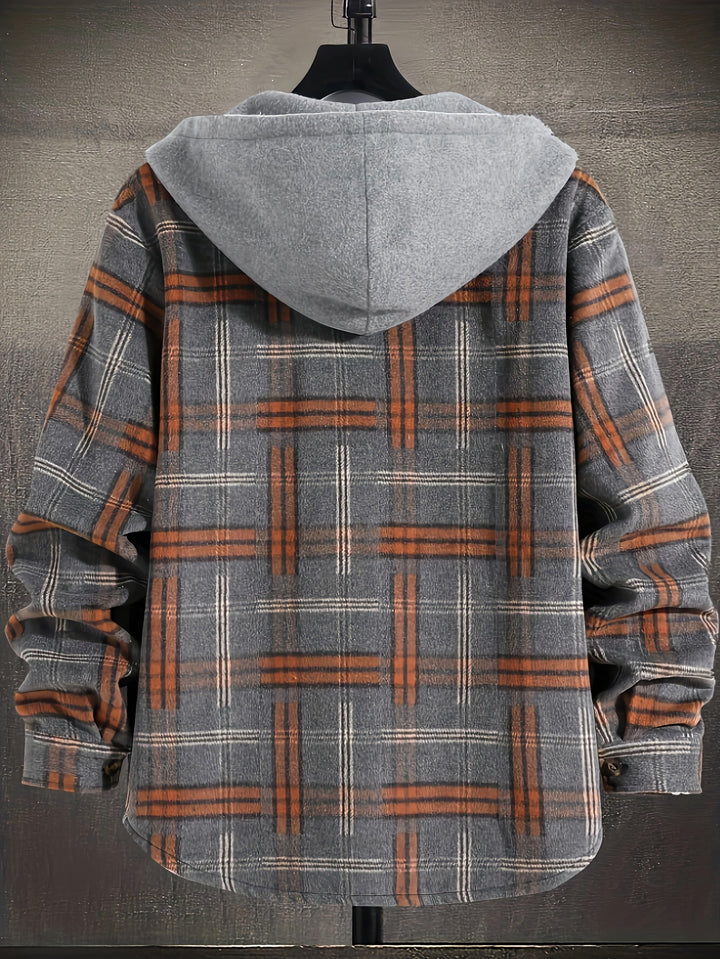 Gabriel | Christmas Hooded Plaid Jacket