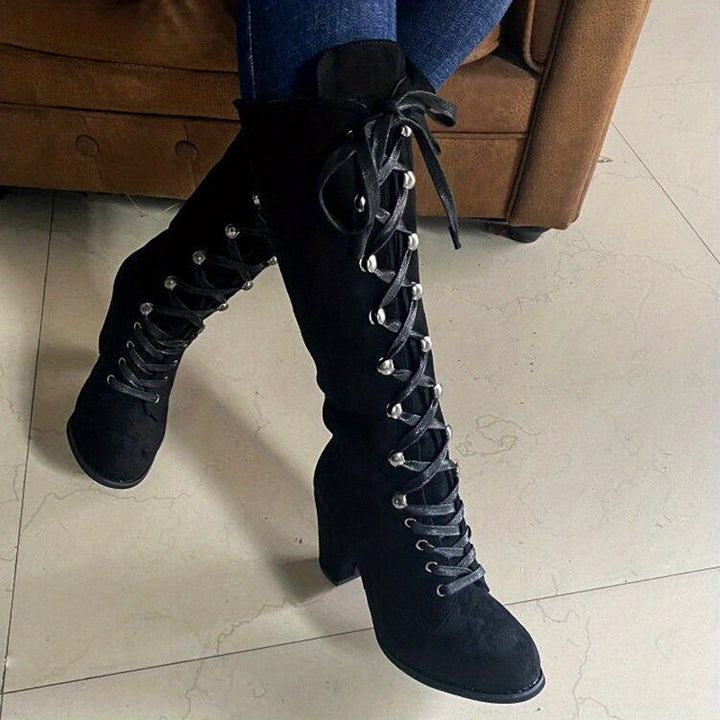 Clarissa | Lace-Up Knee-High Boots