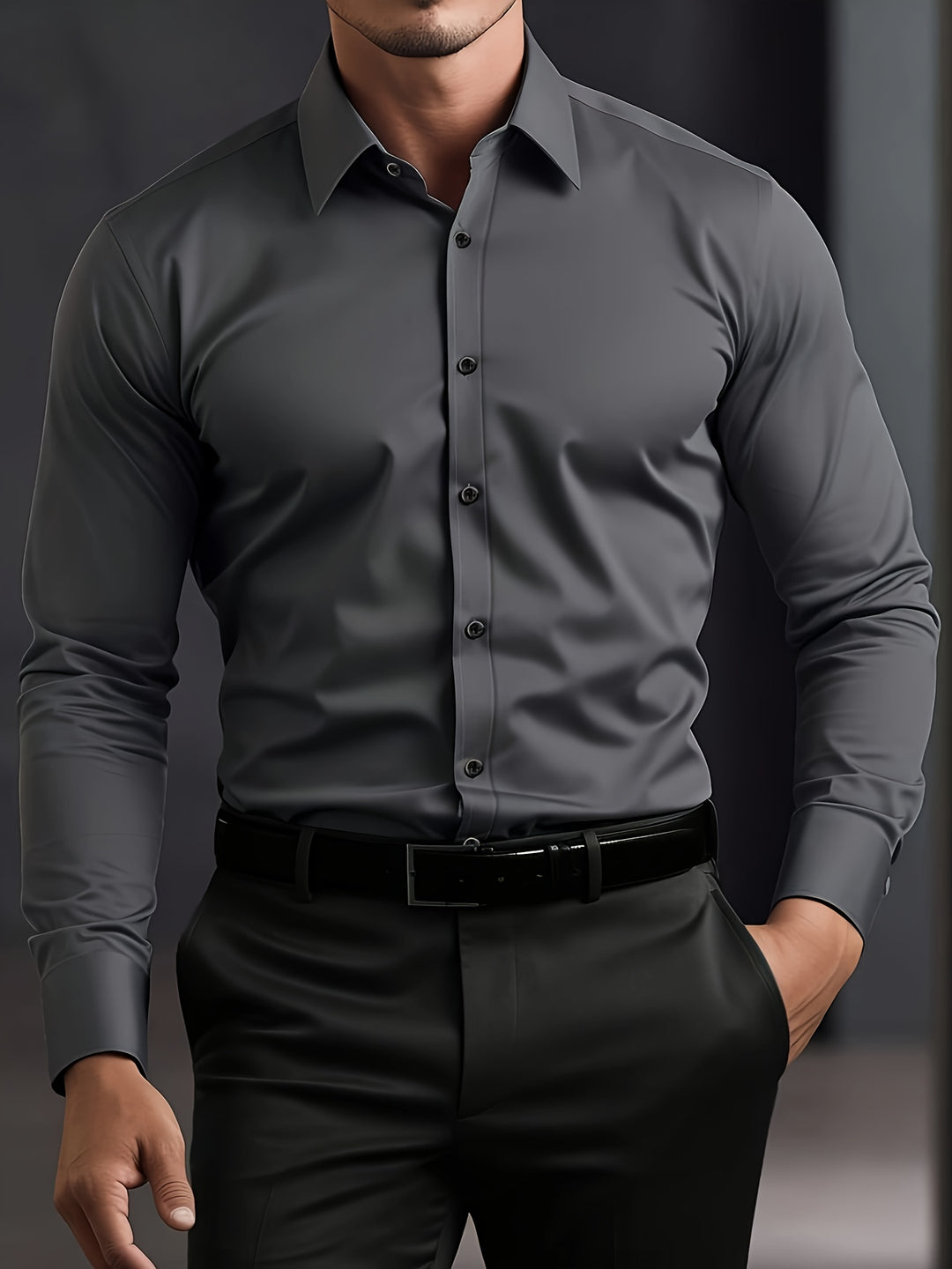 Leon | Refined Long Sleeve Business Shirt
