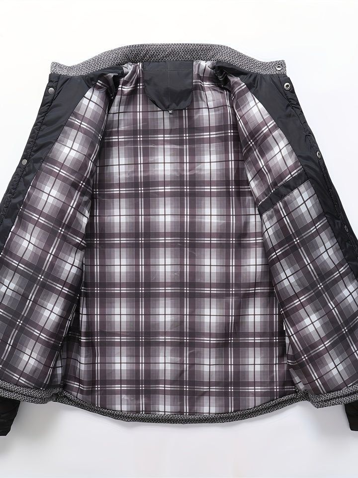 Nigel | Textured Quilted Stand-Collar Jacket