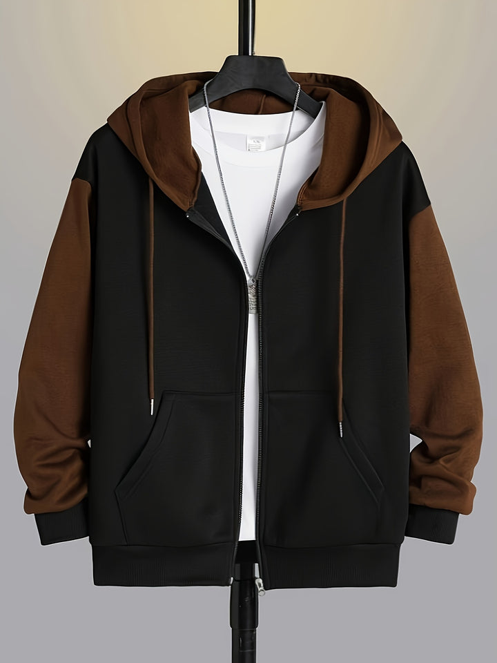 Bryson | Colour-Block Zip-Up Hoodie