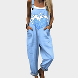 Yadira | Casual Pocket Art Jumpsuit