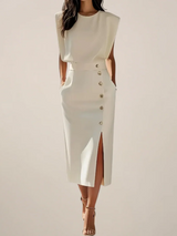 Dalia | Midi Dress with Side Slit