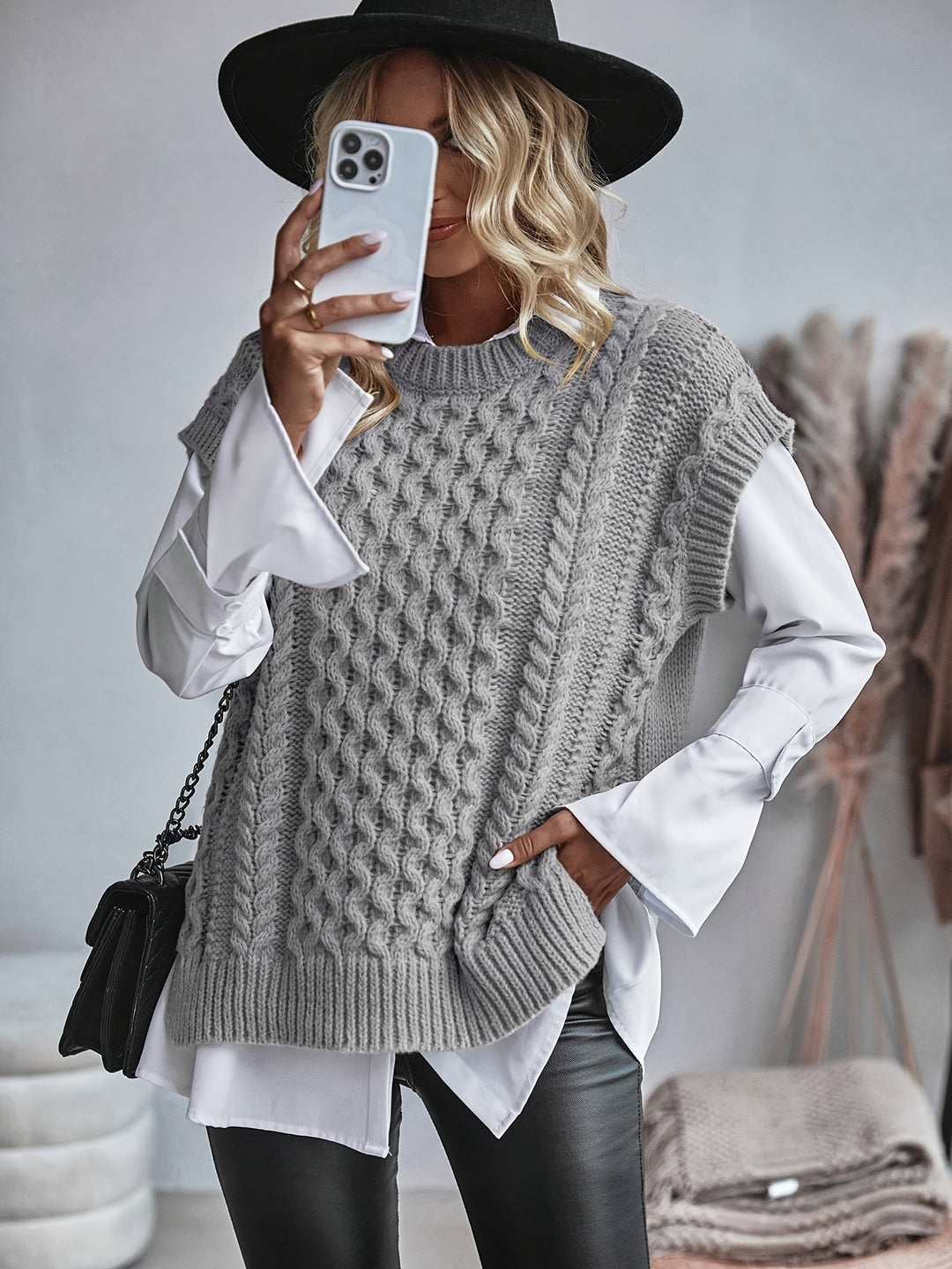Colette | Cable-Knit Sleeveless Vest