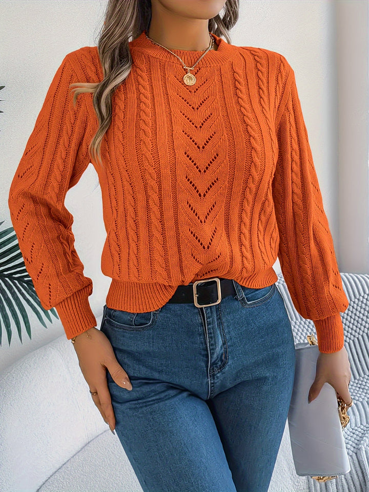Heather | Textured Cable-Knit Jumper