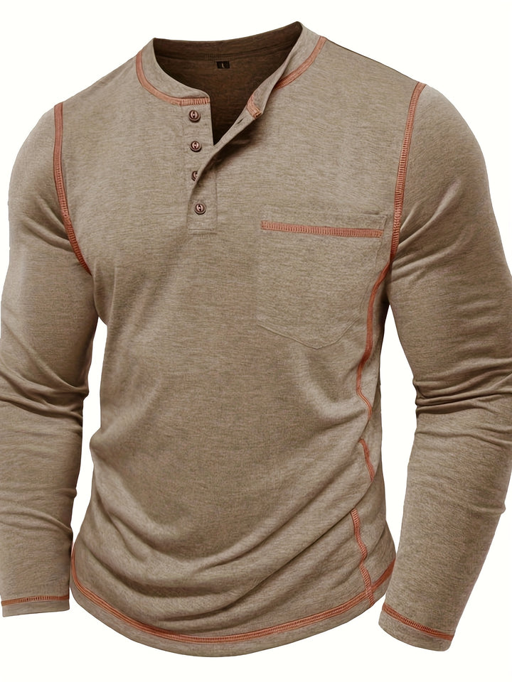 Kingsley | Classic Long-Sleeve Henley Shirt