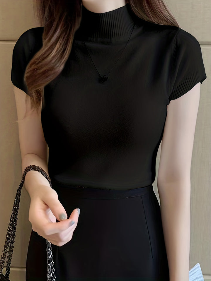 Camryn | Refined Half-Turtleneck Top