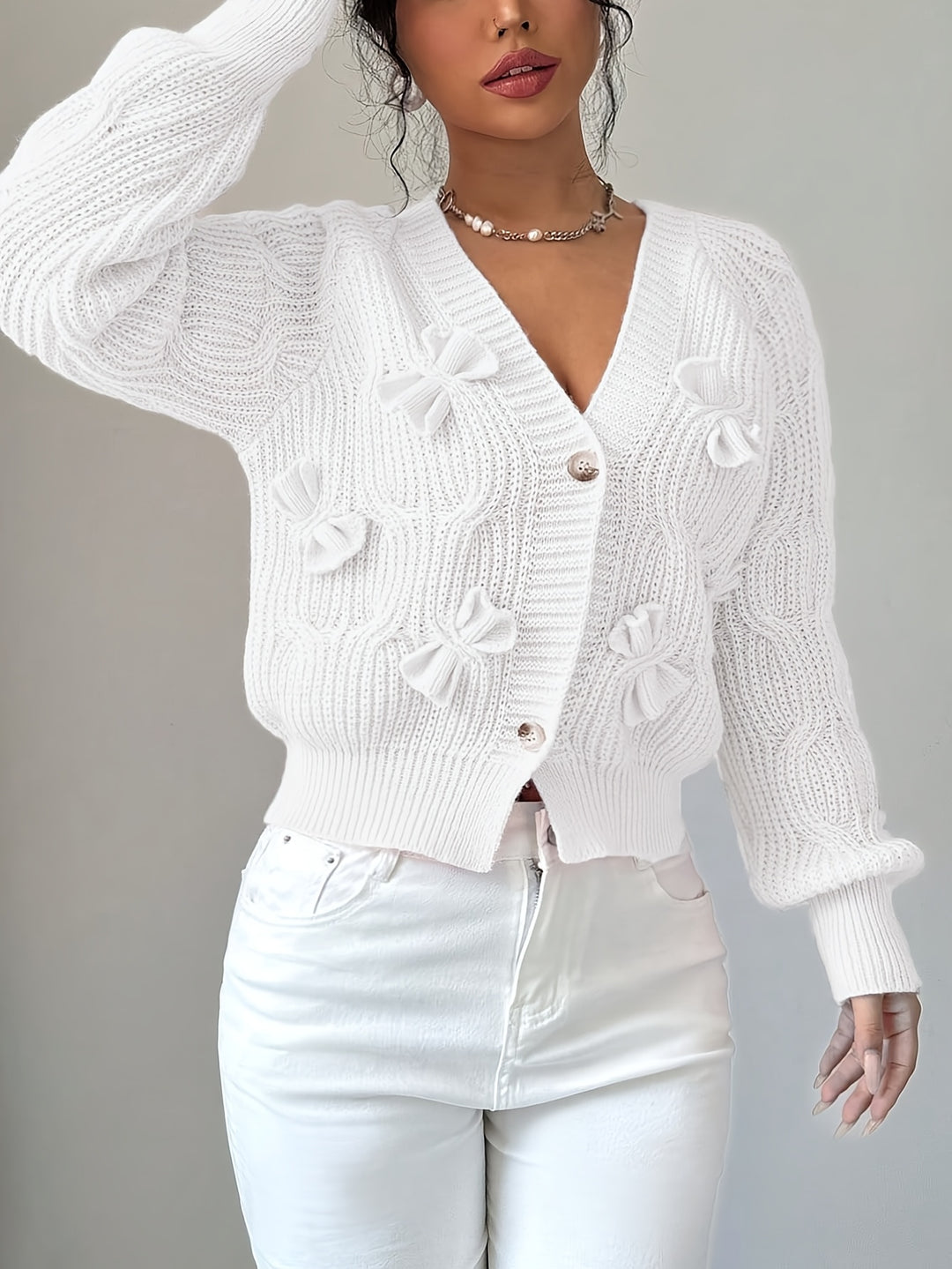 Primrose | Soft Bow-Detail Cardigan