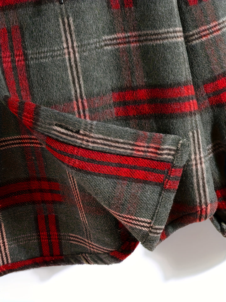 Gabriel | Christmas Hooded Plaid Jacket