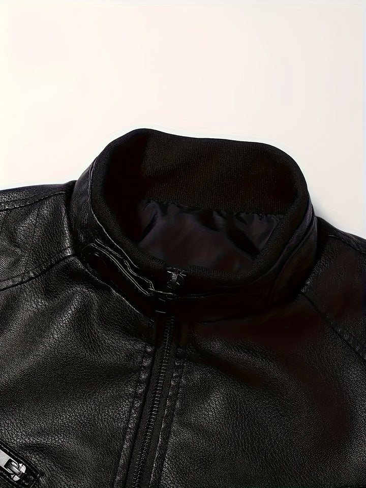 Damon | Classic Stand-Collar Moto Jacket