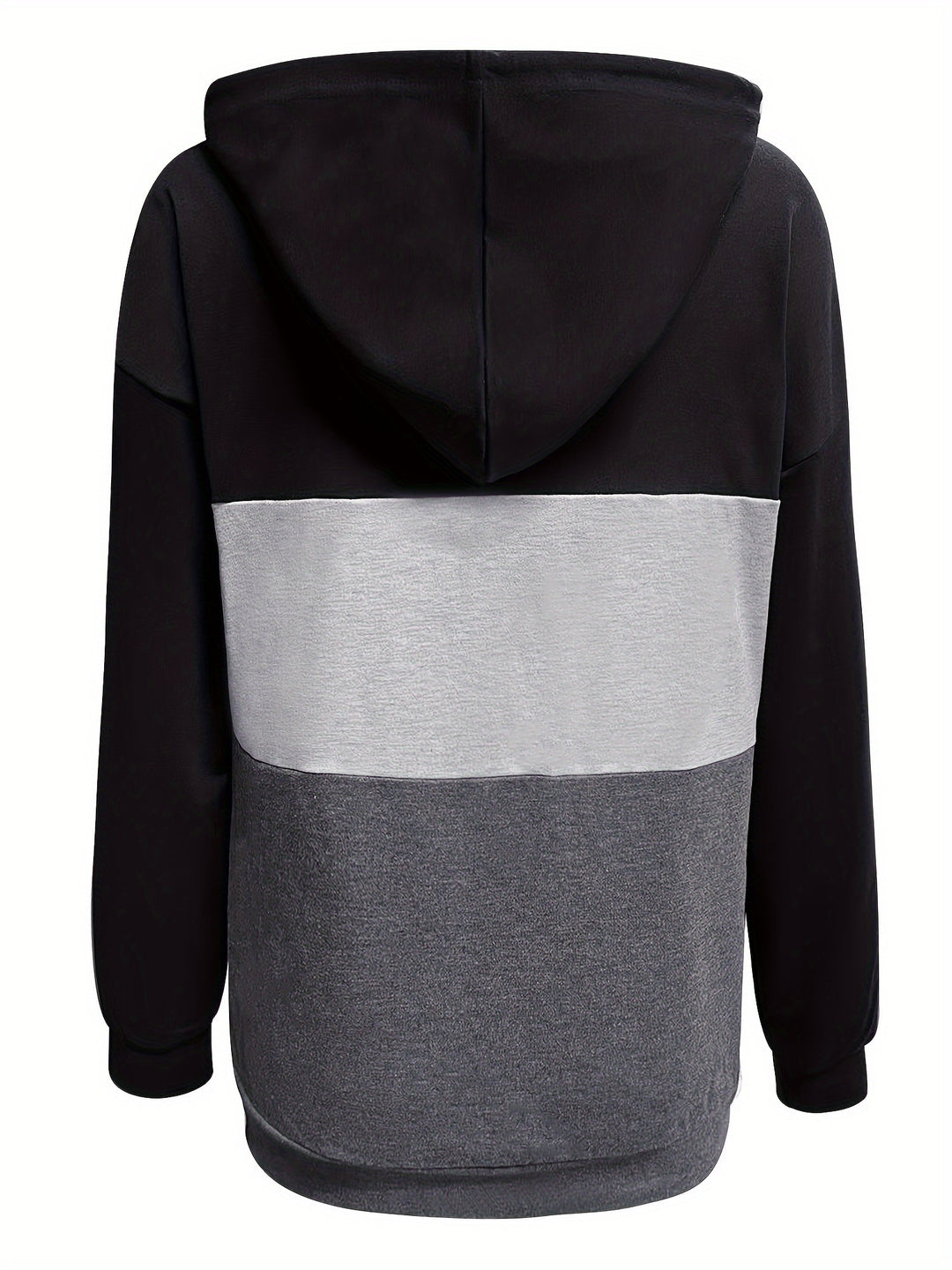 Tamsin | Colour Block Button Hoodie