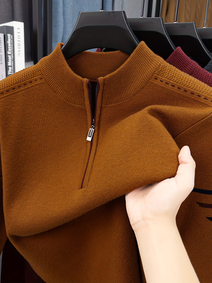 Alden | Zip-Neck Knit Sweater