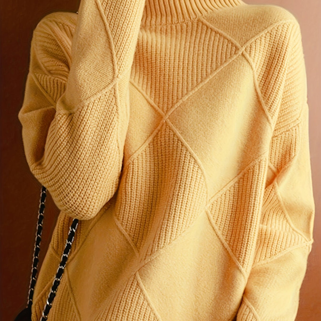 Freya | Textured Turtleneck Sweater