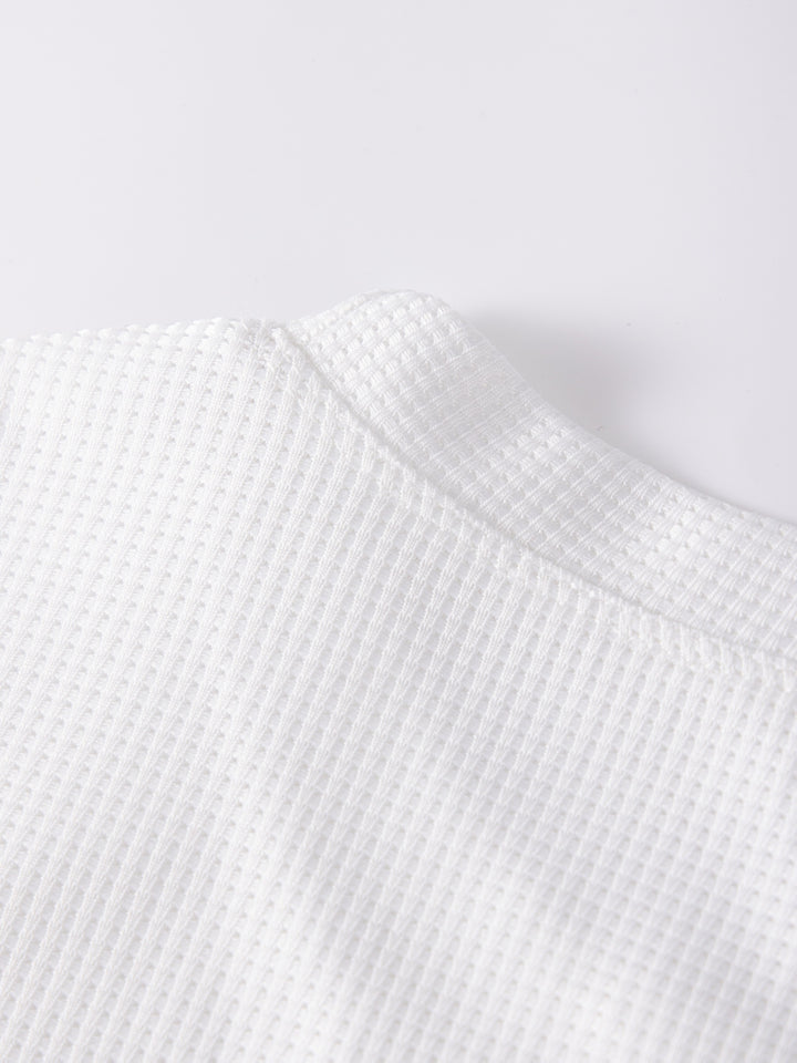 Frederick | Textured Waffle-Knit Long Sleeve Top